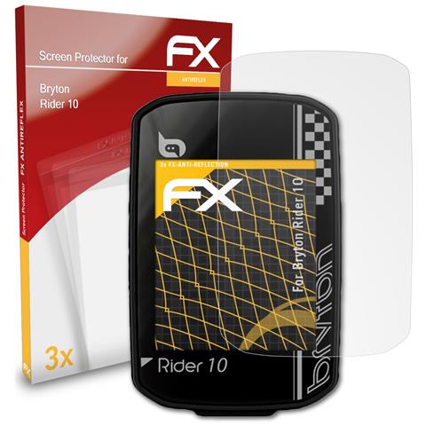 ATFOLIX Pellicola Protettiva Compatibile Con Bryton Rider 10 Protezione Pellicola Dello Schermo, Antiriflesso E Ammortizzante Fx Pellicola Proteggi (3x) 