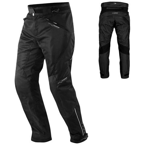 A-PRO Pantaloni Mesh Traforato Traspirante Tessuto Tecnico Moto Touring Sport Nero 34