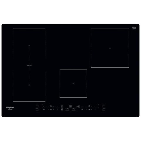 HOTPOINT Piano Cottura HB 0577B NE a Induzione 4 Zone Cottura da 77 cm Colore Nero