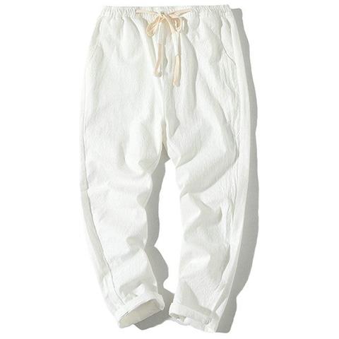 SLOWMOOSE - Pantaloni Casual Estivi Da Uomo In Cotone Harem [ bianco / Xs]  - ePrice