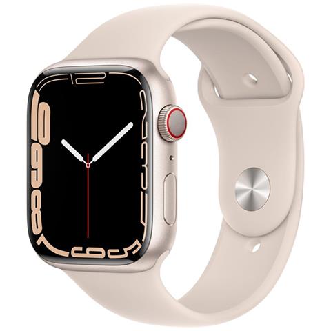 APPLE Watch Series 7 41mm in Alluminio Impermeabile 5ATM GPS + Cellular 32GB WiFi / Bluetooth con Cinturino Sport Galassia