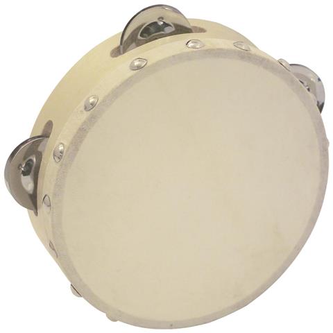 Dimavery Tamburello Con 4 Coppie Di Jingle, Tamburo In Pelle, legno 15 Cm Dimavery Dth-604
