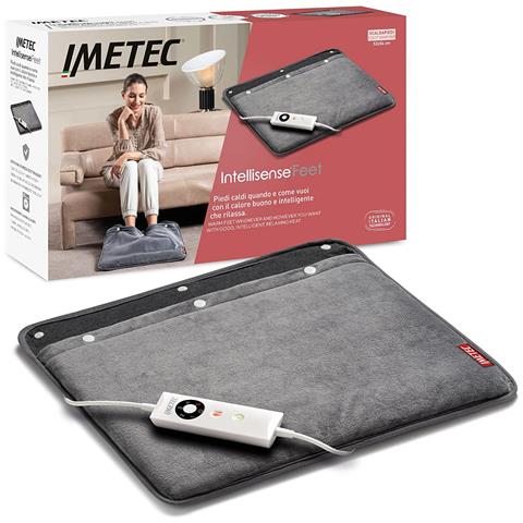 IMETEC Scaldapiedi16788 Elettrico Tecnologia Intellisense 52x54 cm 5 temperature Rapido riscaldamento 110 W Colore Grigio