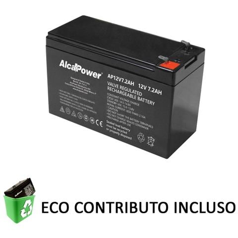 Batteria Al Piombo 12V 7.2Ah - Ricaricabile, Per UPS, Allarmi E Applicazioni Statiche - Foto 4