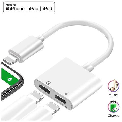 HTN Adattatore Per Cuffie Per L'adattatore Per Iphone Chiamata + Controllo Volume Adattatore Audio Audio Audio Compatibile
