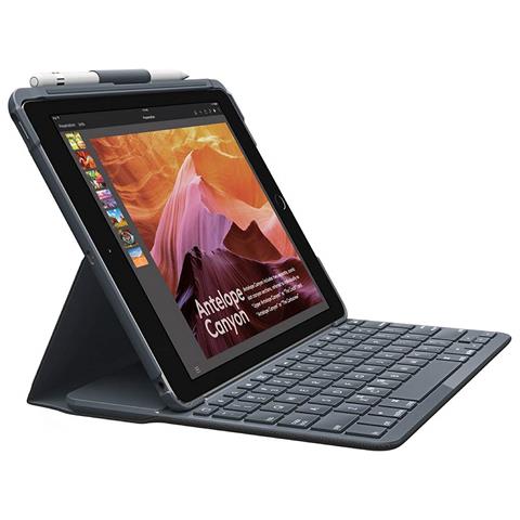 LOGITECH Custodia con Tastiera Bluetooth Integrata per iPad Colore Nero