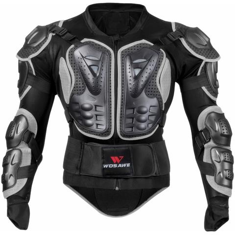 SLOWMOOSE Giacca Da Uomo Per Armatura Completa Giacca Da Motocross Da Corsa Equipaggiamento Protettivo Protezione Per Gomito Shoullder Posteriore [ argento / M]