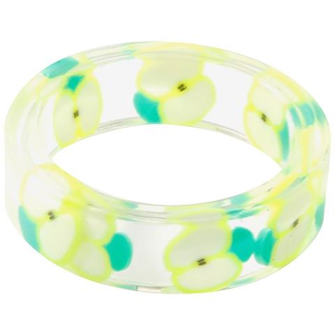 Set di 30 pezzi ad anelli di resina acrilica spessa, multicolore di