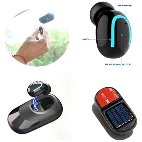 RG Q-B02 Auricolare Magnetico Wireless con Base a Ricarica Solare