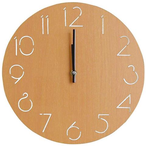 HTN Orologio Da Parete In Legno Massello Di Orologio Digitale Rotondo