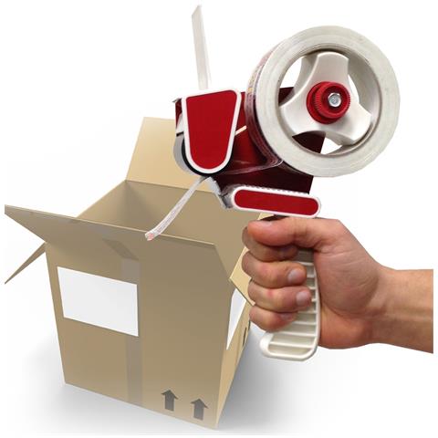 TrAdE shop Traesio® Dispenser Tendinastro Nastro Adesivo Nastro Scotch Con Frizione Per Imballaggio