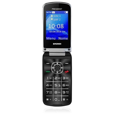 BRONDI President Cellulare Dual Sim Display 3" +Slot MicroSD Fotocamera 1.3Mpx Radio FM e Bluetooth - Italia