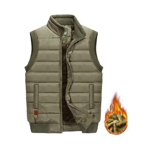 SLOWMOOSE - Giacca Da Uomo Senza Maniche, Gilet Invernale In Pile, Cappotti  Caldi, Colletto In Piedi Esercito Addensare Gilet Abbigliamento [ cachi /  M] - ePRICE