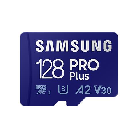 SAMSUNG Scheda di Memoria MicroSDXC PRO Plus 128 GB UHS-I di Classe 10 Velocità 160 MB / s con Adattatore