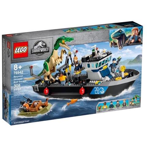 LEGO 76942 Jurassic World Fuga sulla Barca del Dinosauro Baryonyx