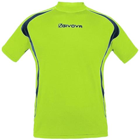 Running Shirt Givova Di Colore Giallo Fluo / nero Taglia M