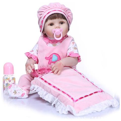 Culla A Dondolo Per Bambole 20 Pollici – Badger Basket – Bianco/Rosa – Regalo Bambina