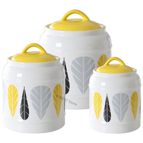 INLAW Barattoli In Ceramica In Stile Giapponese, Vasetti Di Stoccaggio Di Cibo Per Uso Domestico, Barattoli Sigillati, Barattoli Da Cucina Di Caffè Da Cucina, Serbatoi Di Stoccaggio Di Grano, Vasetti Del Tè | Bottiglie Di Stoccaggio E Amplificatori; barattoli