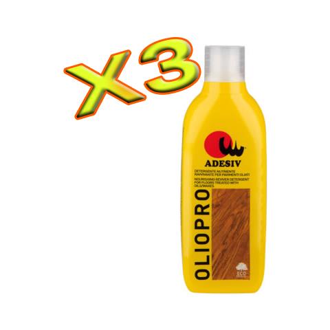 Adesiv Detergente Oliopro Nutriente Per Parquet Trattati Ad Olio O Cere 1lt X 3