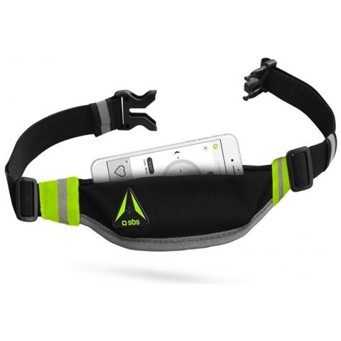 SBS Fascia a cintura Universale per smartphone da 6" con chiusura a Zip - Nero