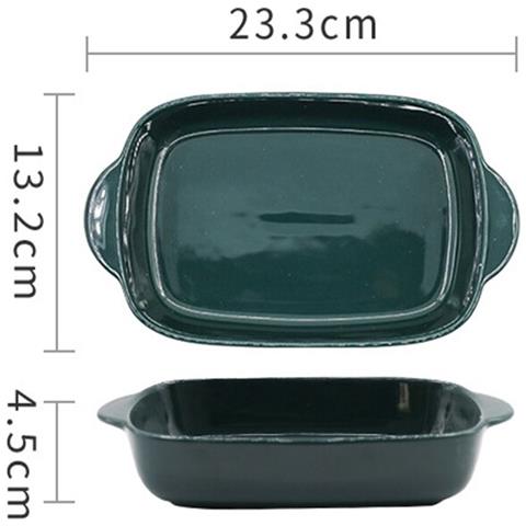 HTN - Piastra Al Forno A Forma Di Formaggio Rettangolare In Ceramica Pan Di  Cottura Piatto Da Forno Piatti Occidentali (verde) - ePrice