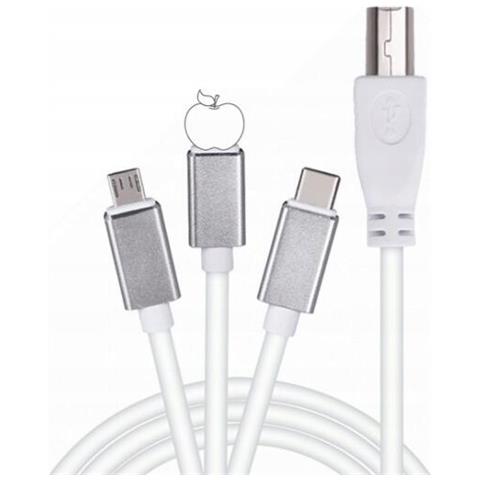 Image of Cavo Usb - Usb Tipo C / micro Usb / lightning, Adatto Per Cavo Di Ricarica Integrato Apple, Cavo Per Pianoforte Collegato All'alimentatore Apple Cavo Per Pianoforte Otg Scheda Audio Per Tastiera Midi Cavo Otg