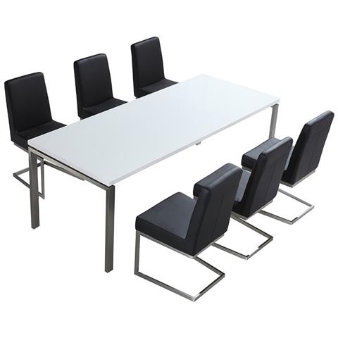 Beliani - Set Di Tavolo E Sedie Da Pranzo - Tavolo 220cm Con 6 Sedie ... Beliani - Set Di Tavolo E Sedie Da Pranzo - Tavolo 220cm Con 6 Sedie ...