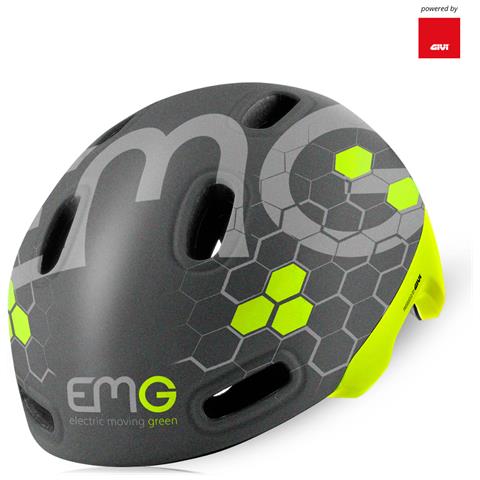EMG Casco Corto da Città HM 09 per Monopattini Elettrici e Biciclette Taglia M Colore Grigio