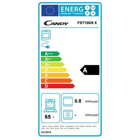 CANDY - Forno Elettrico da Incasso FST100/6N Capacità 65 L Statico Colore  Nero - ePrice