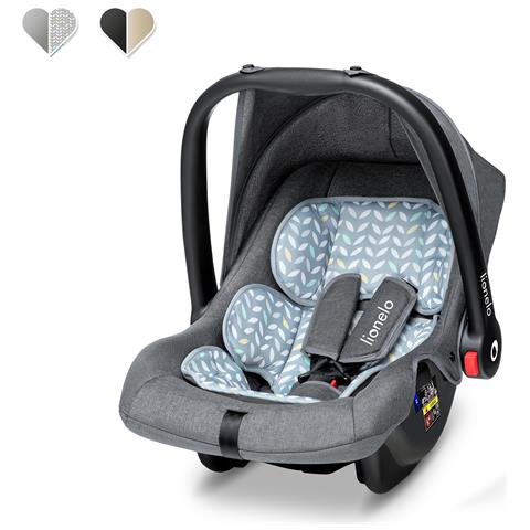 LIONELO Noa Plus Ovetto Seggiolino Auto Gruppo 0 1 Da 0 A 13 Kg Protezioni Laterali Capottina Coprigambe Ece R44 04 Grigio