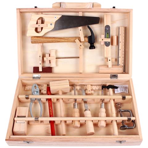 Image of Cassetta Degli Attrezzi Multiuso Per La Gestione Della Manutenzione Dei Bambini Cassetta Degli Attrezzi Per Lo Smontaggio Del Giocattolo Scatola In Legno Per La Casa Dei Giochi Del Ragazzo Kit Di Puzzle Set Di Strumenti Reali