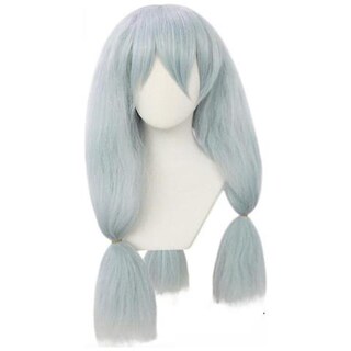 Maysuwell Parrucca Anime Cosplay Parrucche Capelli Corti Neri Con Sfumatura Blu Per Halloween, Carnevale, Festa In Costume Con Cuffia Per Parrucca