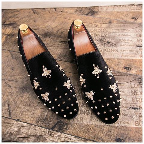 SLOWMOOSE - Scarpe Eleganti Da Uomo In Velluto Di Moda [ nero / 7] - ePRICE