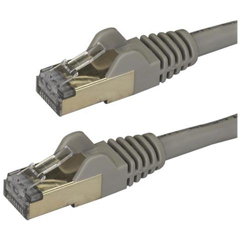 STARTECH.COM Cavo di Rete Ethernet Cat6a - Cavo Schermato STP da 1m - Cavo RJ45 Antigroviglio - Grigio
