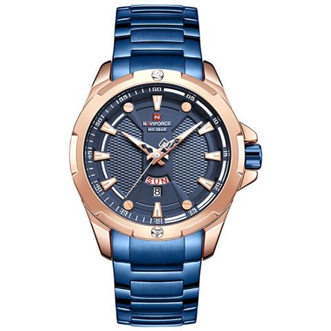 HTN Orologi Da Uomo Top Luxury Brand Naviforce Orologio Analogico Da Uomo Orologio Da Polso Al Quarzo Impermeabile In Acciaio Inossidabile Data Relogio Masculino | orologi Al Quarzo Blu