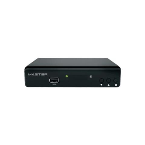 MASTER Decoder Digitale Terrestre Tv Dvb-t2 Hdmi H. 265 Lan Usb Scart Telecomando