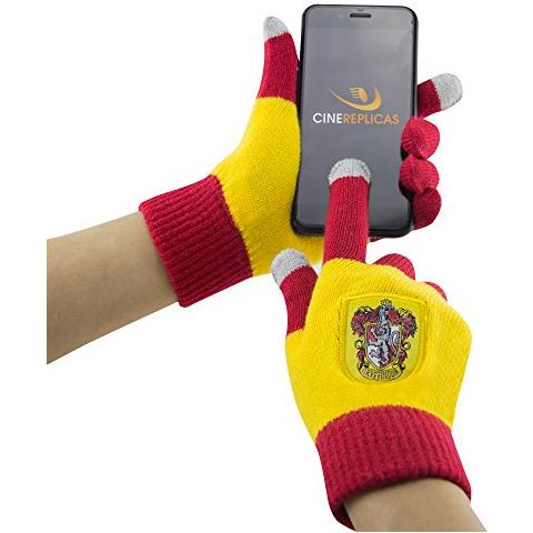 NOBLE COLLECTION Cinereplicas- Guanto Harry Potter per Adulti, Gryffindor Rosso, Standard, 3760166568321