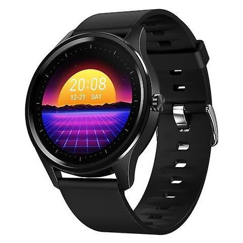 HTN Dt55 Da 1,3 Pollici Tocco Rotondo Sempre Sullo Schermo Smart Orologio, Supportare Il Monitoraggio Della Frequenza Cardiaca / Monitoraggio Del Sonno / Contapassi / Calorie, Cinturino In Silicone (nero) 