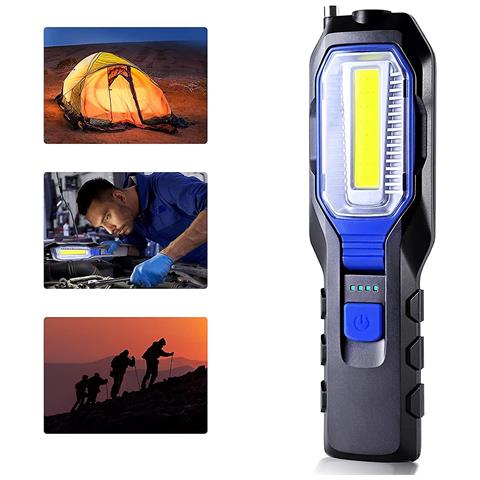 Image of Luce Di Ispezione, Luce Ricaricabile Di Lavoro Di Lavoro Led Luce, Torce A Led, Con Base Magnetica E Gancio Sospeso Per Seminari Automobilistici, Campeggio, Emer