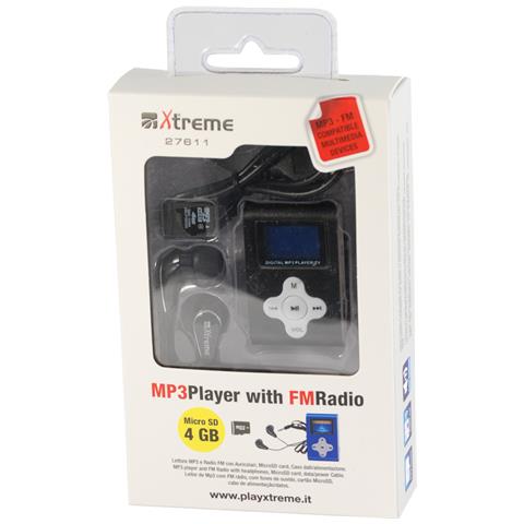 XTREME Lettore Mp3 4gb Black