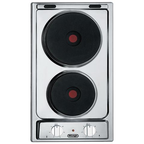 DE LONGHI Piano Cottura I 23/1 ER Elettrico 2 Zone Cottura da 50 cm Colore Inox 