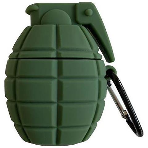 INLAW Custodia Al Silicone Compatibile Per Airpods 1 & 2 E Sport Design Cover (army Green) 