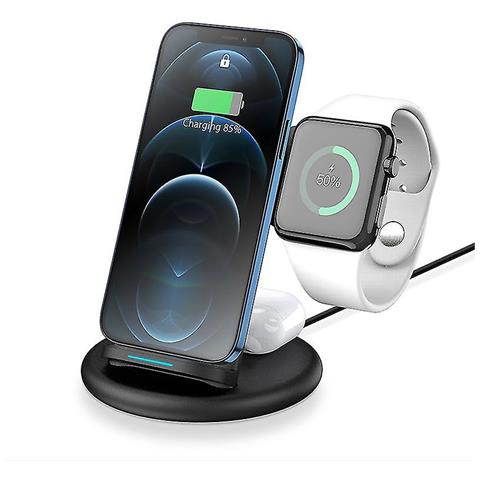 HTN Caricatore Wireless 3-in-1 Per Apple Iphone Iwatch Airpods / Pro