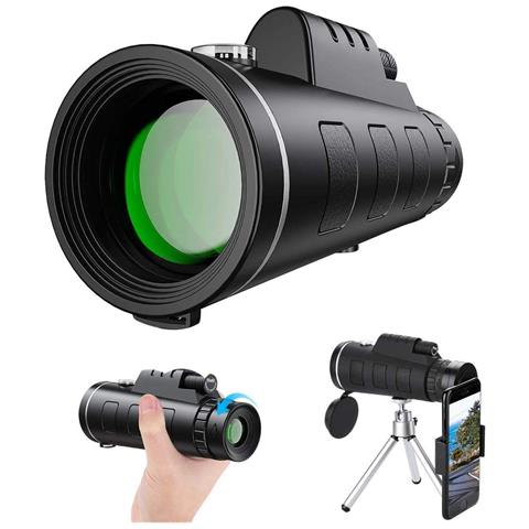 CHRONUS - Mini Monoculare 10x25 Impermeabile Monoculare Con Messa A Fuoco Ravvicinata Di 1 2 M Nero 9331525474764 - Foto 5