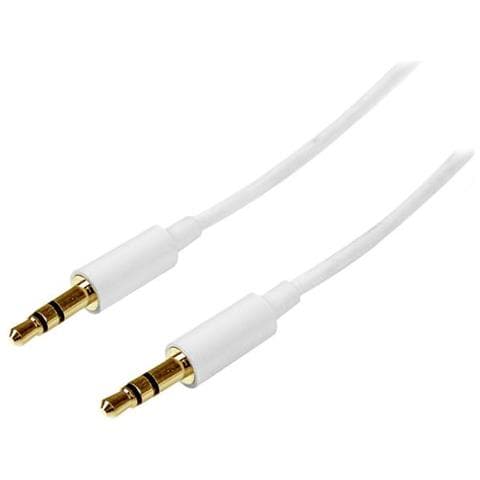 STARTECH.COM Cavo audio stereo slim da 3,5 mm bianco 2 m - M / M