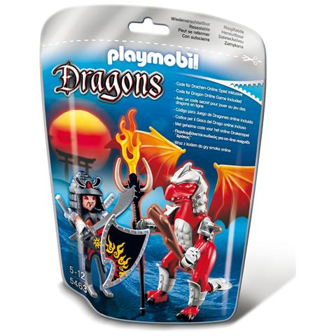 Image of Drago Fuoco con Guerriero