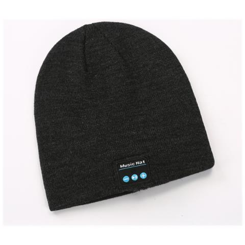 CHRONUS Cappello Per Altoparlante Wireless Bluetooth Versione V5.0, Cappello Da Corsa Lavorato A Maglia (grigio Scuro) 