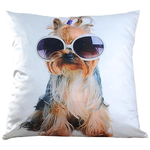 Image of Funny Dog Stampa Pillow Case Cuscino Di Velluto Cover Square Throw Pillow 45x45cm