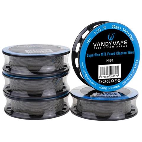 SLOWMOOSE Cavo Clapton Originale Superfine Mtl Fused Ni80 10ft Mtl Rta Rda - Ni80 [ ss316l]
