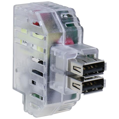 FME IPW-USB-242T - Alimentatore 2xUSB 2,4A da incasso con attacco Keystone